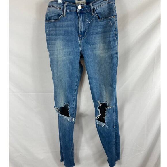 FRAME Denim Le High Skinny Distressed jean size 28 - Picture 1 of 3